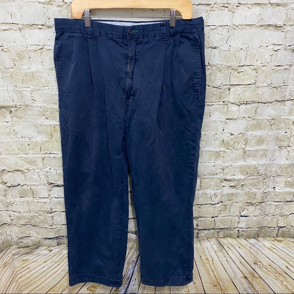 Tommy Hilfiger Blue Pleated Cuffed Chino Pants